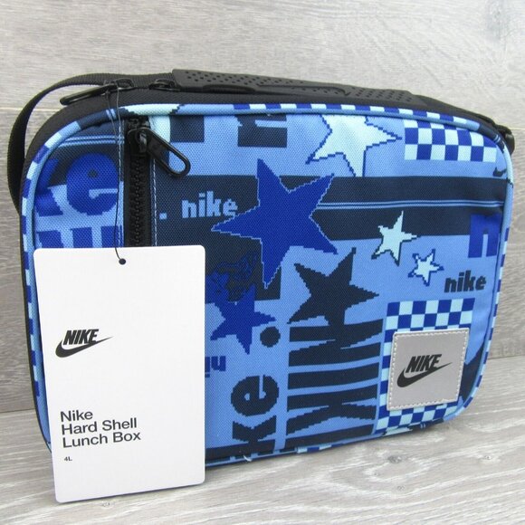 Nike Hard Liner Lunch School Lunch Box Bag (4L) Blue Multi NEW - Picture 3 of 12